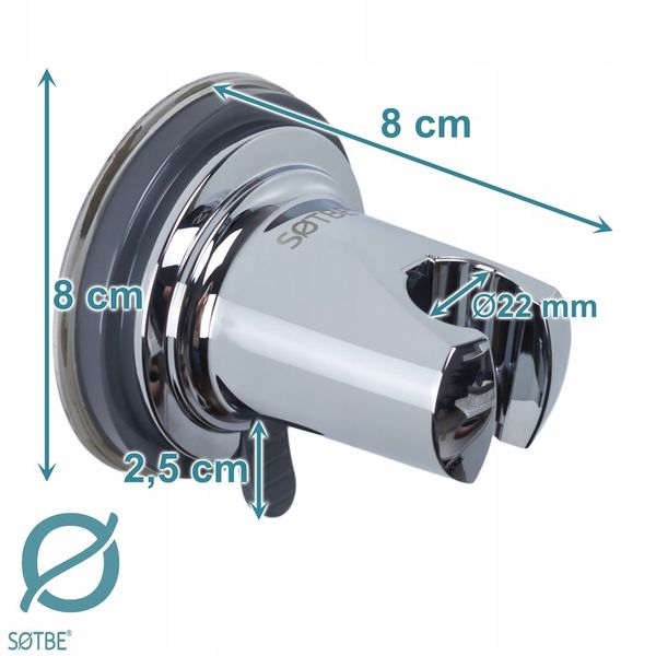 Uchwyt przyssawkowy do słuchawki prysznicowej UNIWERSALNY mocny trwały zdjęcie 3