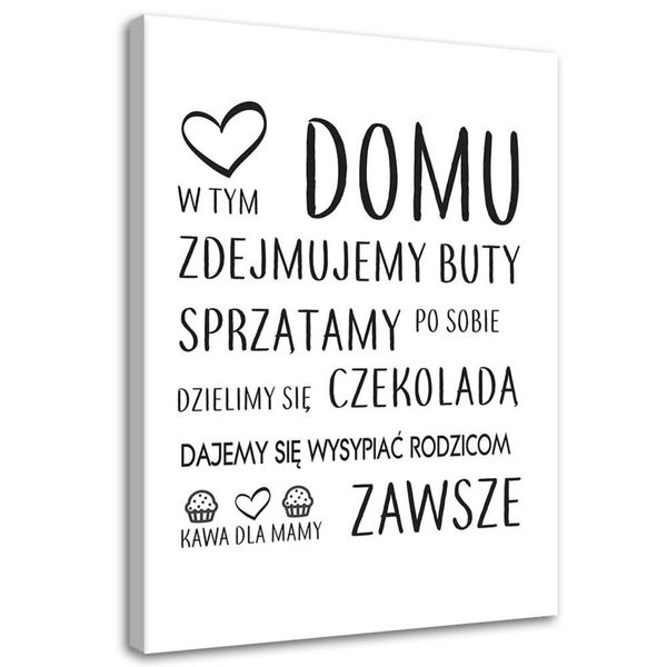 Emaga Obraz na płótnie, W domu - 70x100 zdjęcie 1