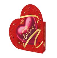 ŚNIEŻKA BOMBONIERKA 120G SERCE WITH LOVE CZERWONE