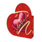 ŚNIEŻKA BOMBONIERKA 120G SERCE WITH LOVE CZERWONE