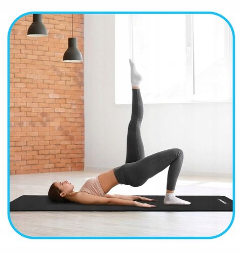 MATA DO JOGI GRUBA ANTYPOŚLIZGOWA DO ĆWICZEŃ PILATESU WYTRZYMAŁA YOGA 180cm na Arena.pl