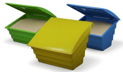 Pojemnik zbiornik skrzynia na piasek sól sorbent 300 L 400 kg zielony na Arena.pl