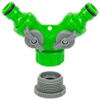rozdzielacz na kran z zaworem 3/4" + adapter 1/2"