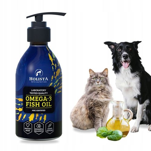 HOLISTA Olej OMEGA 3 Fish Oil dla Psa KOTA KWASY OMEGA EPA DHA BARF 100ml na Arena.pl