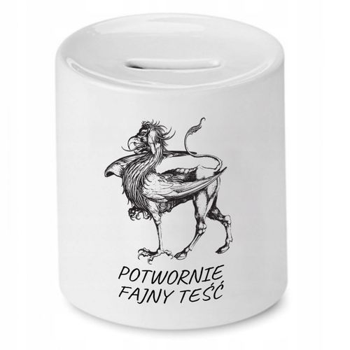 Skarbonka Dla Teścia Potwornie Fajny Teść Prezent Z Nadrukiem Ze Zdjęciem na Arena.pl