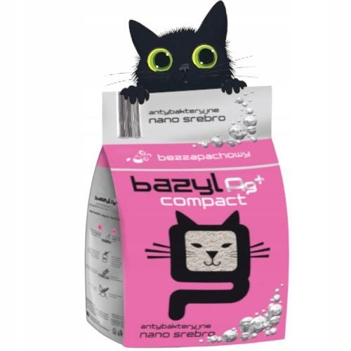 Bazyl Ag+ Compact żwirek bentonitowy dla kota 20l zdjęcie 1