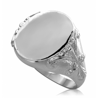 SREBRNY SYGNET Z ORNAMENTAMI PRÓBA SREBRA 925 GRAWER GRATIS