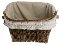 Wiklinowy kosz rowerowy z obszyciem 46x34 H23/28 cm