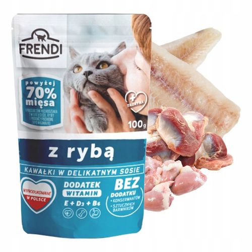 FRENDI Saszetka karma mokra dla kota mix smaków 60 x 100g na Arena.pl