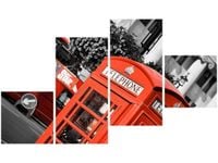 100 75CM OBRAZ 5 ELEM LONDYN CZERWONA BUDKA TELEFONICZNA ŚCIENNY