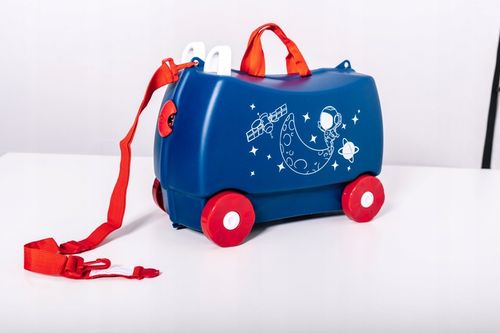 Walizka dziecięca jeżdżąca podróżna na kólkach jeździk MAGIC TRAVEL SPACE na Arena.pl