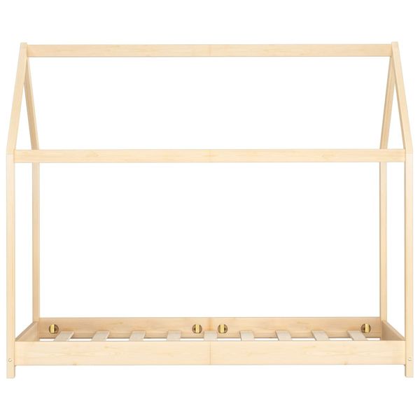 Rama łóżka dziecięcego, lite drewno sosnowe, 80 x 160 cm zdjęcie 3