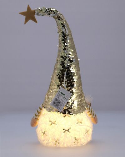 SKRZAT świąteczny KRASNAL gnom 47 cm Mikołaj DUŻY biały Świecący JUMIhome na Arena.pl