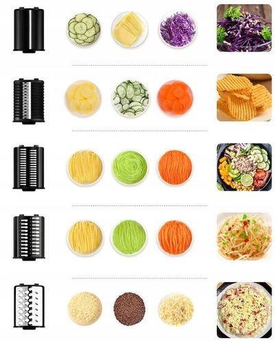 SZATKOWNICA ELEKTYCZNA DO WARZYW 250W 5 OSTRZY ZE STALI NIERDZEWNEJ na Arena.pl