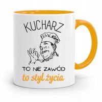 Kubek Żółty Dla Kucharza Nie Zawód To Styl Życia Z Nadrukiem Ze Zdjęciem