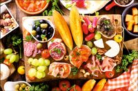 Tło PRODUKTOWE kulinarne Flat Lay na bloga insta