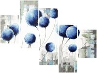 100 75CM OBRAZ 5 ELEM ABSTRAKCYJNE DMUCHAWCE ŚCIENNY