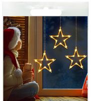 3 gwiazdki do okna Zawieszki świąteczne LED DEKOR