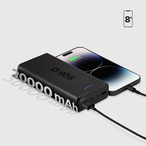 powerbank 20000 mah usb-a usb-c - czarny na Arena.pl