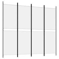 Parawan 4-panelowy, biały, 200 x 180 cm, tkanina