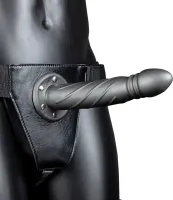 ouch! hollow strap-on 20 cm zakrzywiony, teksturowany model na pasku