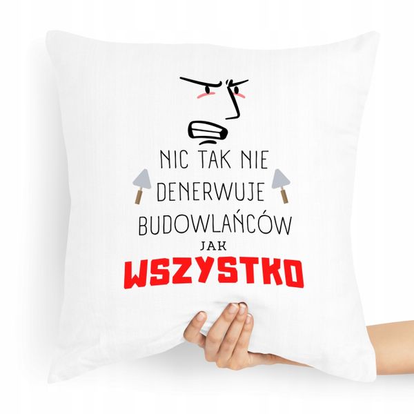 Poduszka Budowlańca Majstera Wszystko Denerwuje Z Nadrukiem Ze Zdjęciem zdjęcie 1