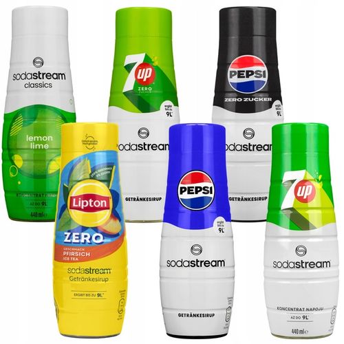 6x SYROP SODASTREAM 7UP PEPSI LIPTON KONCENTRAT DO SATURATORA na Arena.pl