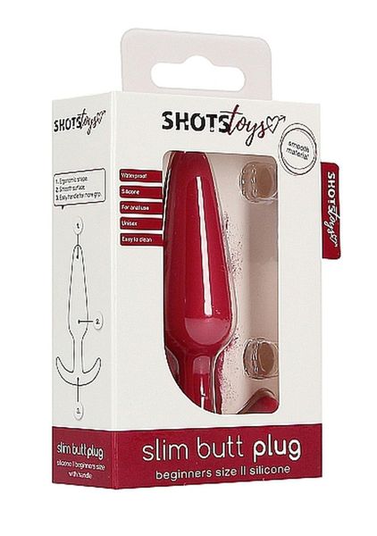 Slim Butt Plug - Red zdjęcie 2