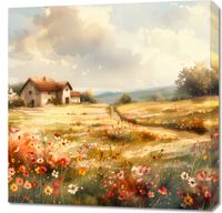 Obraz 70x70cm Sielski Domek