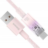 BASEUS kabel USB A do Typ C PD 100W Explorer CATS010504 2 m różowy