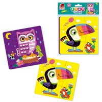 Puzzle Piankowe Edukacyjne Ptaki 2W1 Dla Dzieci Rk6050-03