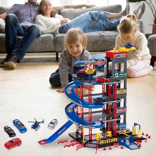 GARAŻ WIELOPOZIOMOWY PARKING SAMOCHODOWY AUTA HELIKOPTER Z WINDĄ DLA DZIECI na Arena.pl