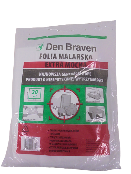 FOLIA MALARSKA EXTRA MOCNA 4Mx5M 20m2 zdjęcie 1