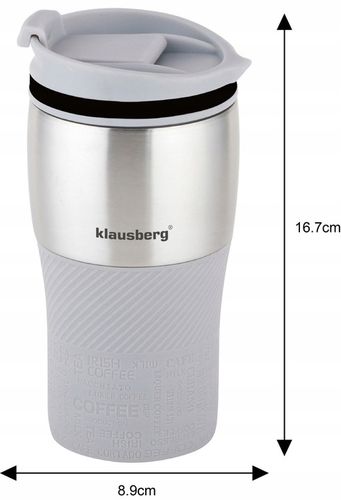 Kubek termiczny 320ml KLAUSBERG szary KB-7626 na Arena.pl