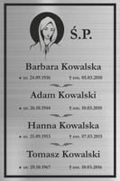 TABLICZKA NAGROBNA NAGROBKOWA ALUMINIOWA DIBOND UV pionowa metal 30x20