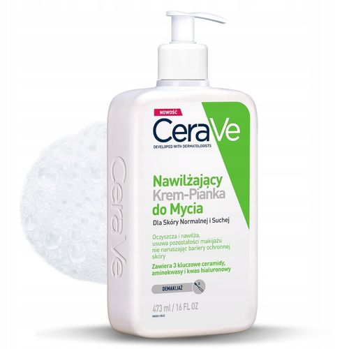 Krem-Pianka CeraVe Nawilżający do Mycia Skóry Normalnej i Suchej 473 ml na Arena.pl