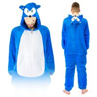 Piżama męska kigurumi onesie jednoczęściowa kombinezon sonic S