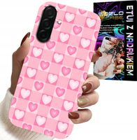 ETUI DO SAMSUNG GALAXY A26 5G - SERCA KRATKA RÓŻOWA OBUDOWA CASE + SZKŁO
