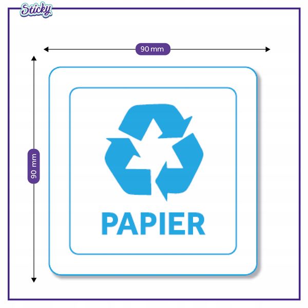 Naklejki na kosze do segregacji śmieci WODOODPORNE zdjęcie 2