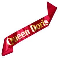 Czerwona szarfa Queen z dowolnym imieniem