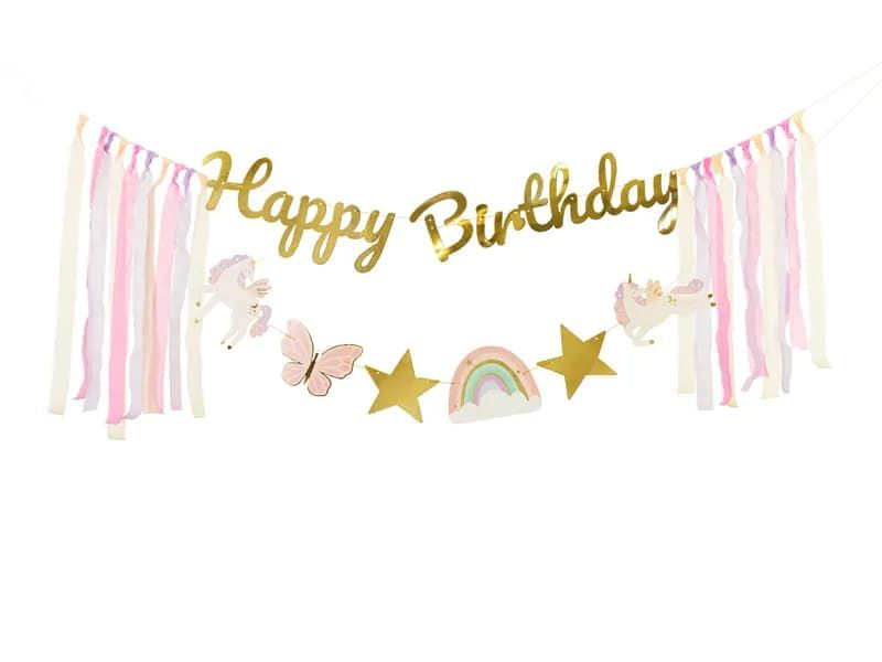 Baner Happy Birthday Jednorożec 230cm zdjęcie 1