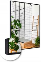 LUSTRO 70x100 W CZARNEJ RAMIE ALUMINIOWEJ MAT LOFT BEZ OŚWIETLENIA LOFTOWE