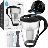 Szklany czarny dzbanek filtrujący Dafi CRYSTAL 2L + wkład filtr