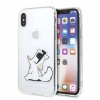 Plecki Karl Lagerfeld do Apple iPhone X, iPhone XS bezbarwny