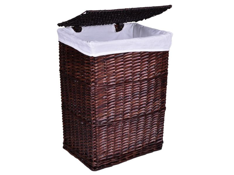 Kosz wiklinowy brązowy 114 L zdjęcie 2