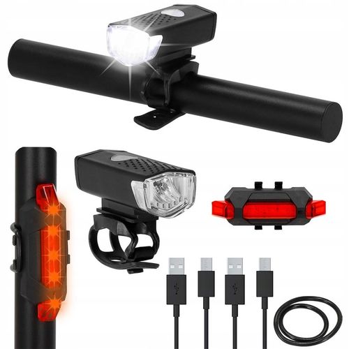LAMPKA ROWEROWA LED PRZÓD NA USB MOCNA TYŁ ZESTAW KIEROWNICĘ ROWER ŚWIATŁO na Arena.pl