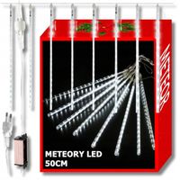 METEORYTY SOPLE LAMPKI CHOINKOWE LED GIRLANDA PADAJĄCY ŚNIEG 50 CM ZIMNE