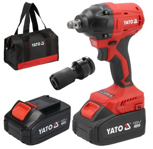 YATO KLUCZ UDAROWY AKUMUL. BEZSZCZOTKOWY 18V 350NM + 2x4Ah + TORBA +ADAPTER na Arena.pl