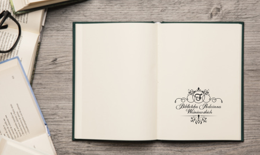 Exlibris pieczątka stempel 40mm PREZENT Ex libris zdjęcie 5