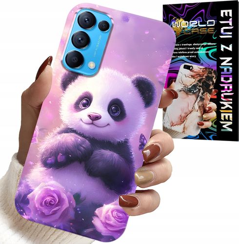 ETUI DO OPPO FIND X3 LITE - SŁODKA PANDA WZORY DLA DZIECI + SZKŁO na Arena.pl